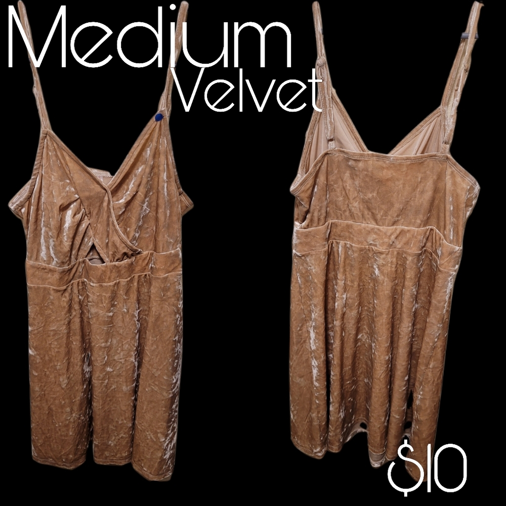 Tan Velvet dress